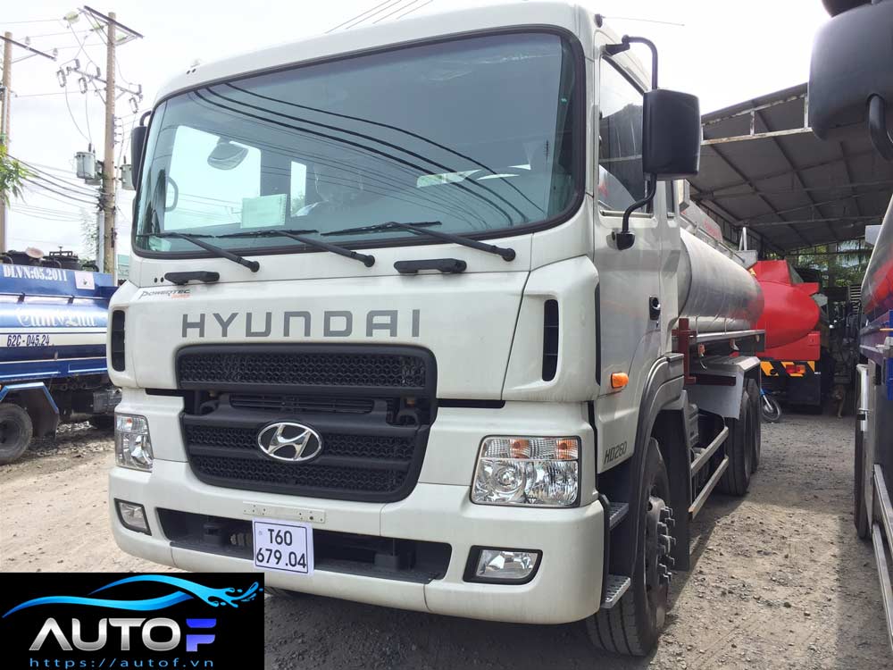 Xe bồn chở xăng dầu Hyundai HD260 3 chân 16 khối